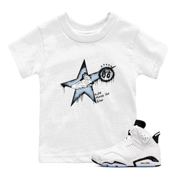 6s White Black shirt to match jordans Kicks Make You Glow sneaker tees Air Jordan 6 White Black SNRT sneaker release tees baby toddler White 1 cotton Shirt