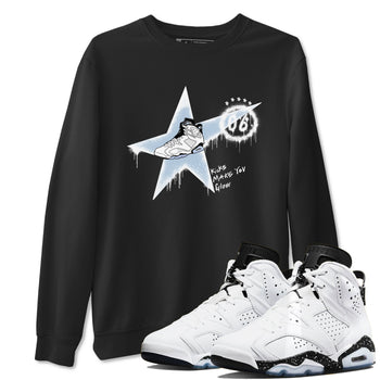 6s White Black shirt to match jordans Kicks Make You Glow sneaker tees Air Jordan 6 White Black SNRT Sneaker Release Tees unisex cotton Black 1 crew neck shirt