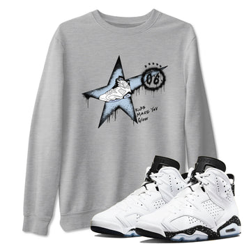 6s White Black shirt to match jordans Kicks Make You Glow sneaker tees Air Jordan 6 White Black SNRT Sneaker Release Tees unisex cotton Heather Grey 1 crew neck shirt