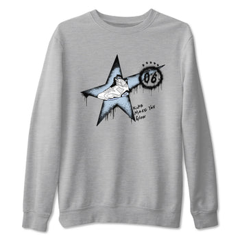 6s White Black shirt to match jordans Kicks Make You Glow sneaker tees Air Jordan 6 White Black SNRT Sneaker Release Tees unisex cotton Heather Grey 2 crew neck shirt