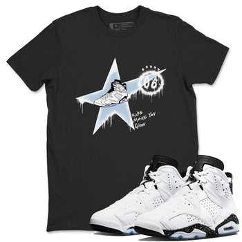 6s White Black shirt to match jordans Kicks Make You Glow sneaker tees Air Jordan 6 White Black SNRT Sneaker Release Tees unisex cotton Black 1 crew neck shirt