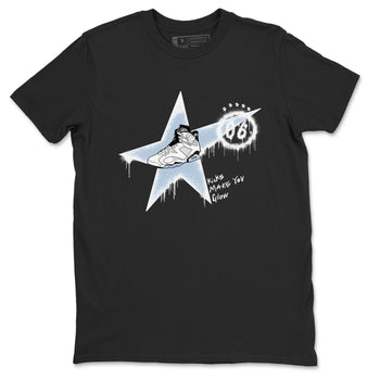 6s White Black shirt to match jordans Kicks Make You Glow sneaker tees Air Jordan 6 White Black SNRT Sneaker Release Tees unisex cotton Black 2 crew neck shirt