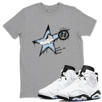 6s White Black shirt to match jordans Kicks Make You Glow sneaker tees Air Jordan 6 White Black SNRT Sneaker Release Tees unisex cotton Heather Grey 1 crew neck shirt