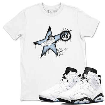 6s White Black shirt to match jordans Kicks Make You Glow sneaker tees Air Jordan 6 White Black SNRT Sneaker Release Tees unisex cotton White 1 crew neck shirt