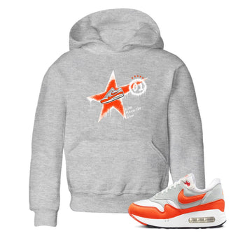 Air Max 1 OG '86 'Summit White and Cosmic Clay shirts to match jordans Kicks Make You Glow sneaker match tees Air Max 1 Cosmic Clay match shoes to clothes SNRT Sneaker Tees Youth Baby Heather Grey 1 tee