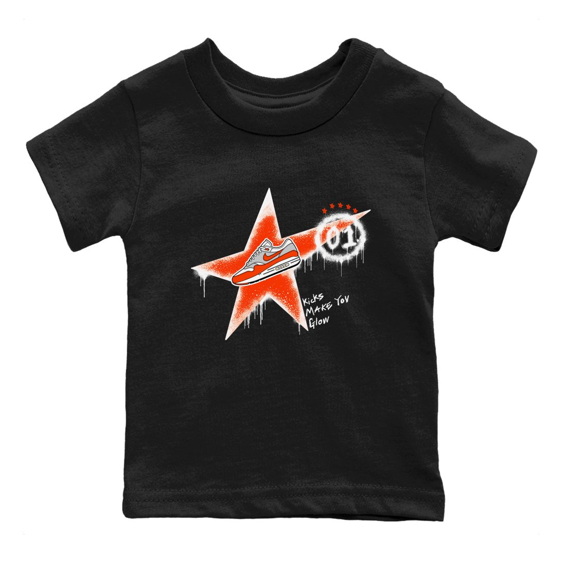 Air Max 1 OG '86 'Summit White and Cosmic Clay shirts to match jordans Kicks Make You Glow sneaker match tees Air Max 1 Cosmic Clay match shoes to clothes SNRT Sneaker Tees Youth Baby Black 2 tee