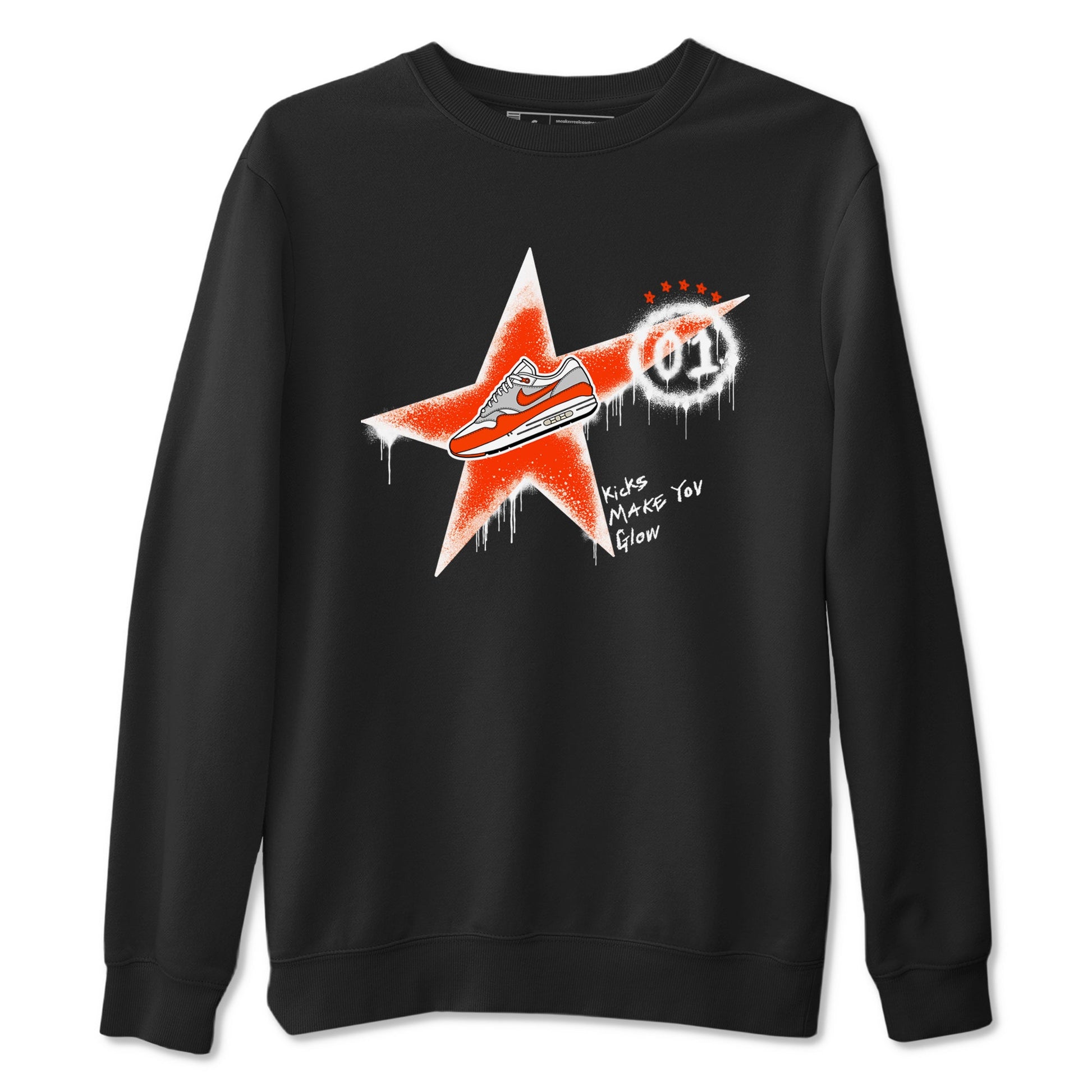 Air Max 1 OG '86 'Summit White and Cosmic Clay shirts to match jordans Kicks Make You Glow sneaker match tees Air Max 1 Cosmic Clay match shoes to clothes SNRT Sneaker Tees unisex cotton Black 2 shirts