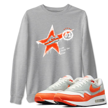 Air Max 1 OG '86 'Summit White and Cosmic Clay shirts to match jordans Kicks Make You Glow sneaker match tees Air Max 1 Cosmic Clay match shoes to clothes SNRT Sneaker Tees unisex cotton Heather Grey 1 shirts