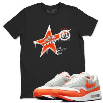Air Max 1 OG '86 'Summit White and Cosmic Clay shirts to match jordans Kicks Make You Glow sneaker match tees Air Max 1 Cosmic Clay match shoes to clothes SNRT Sneaker Tees unisex cotton Black 1 shirts