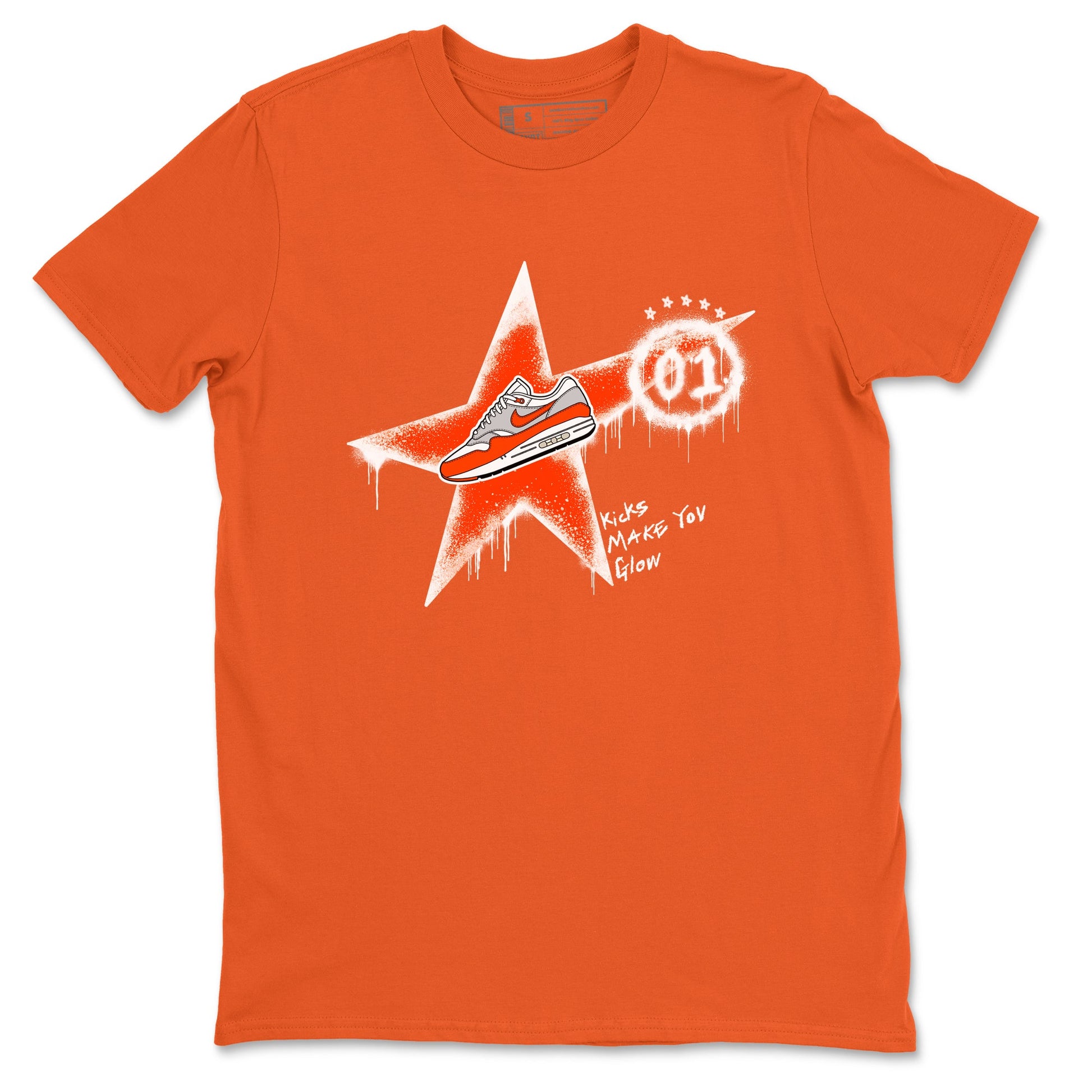 Air Max 1 OG '86 'Summit White and Cosmic Clay shirts to match jordans Kicks Make You Glow sneaker match tees Air Max 1 Cosmic Clay match shoes to clothes SNRT Sneaker Tees unisex cotton Orange 2 shirts