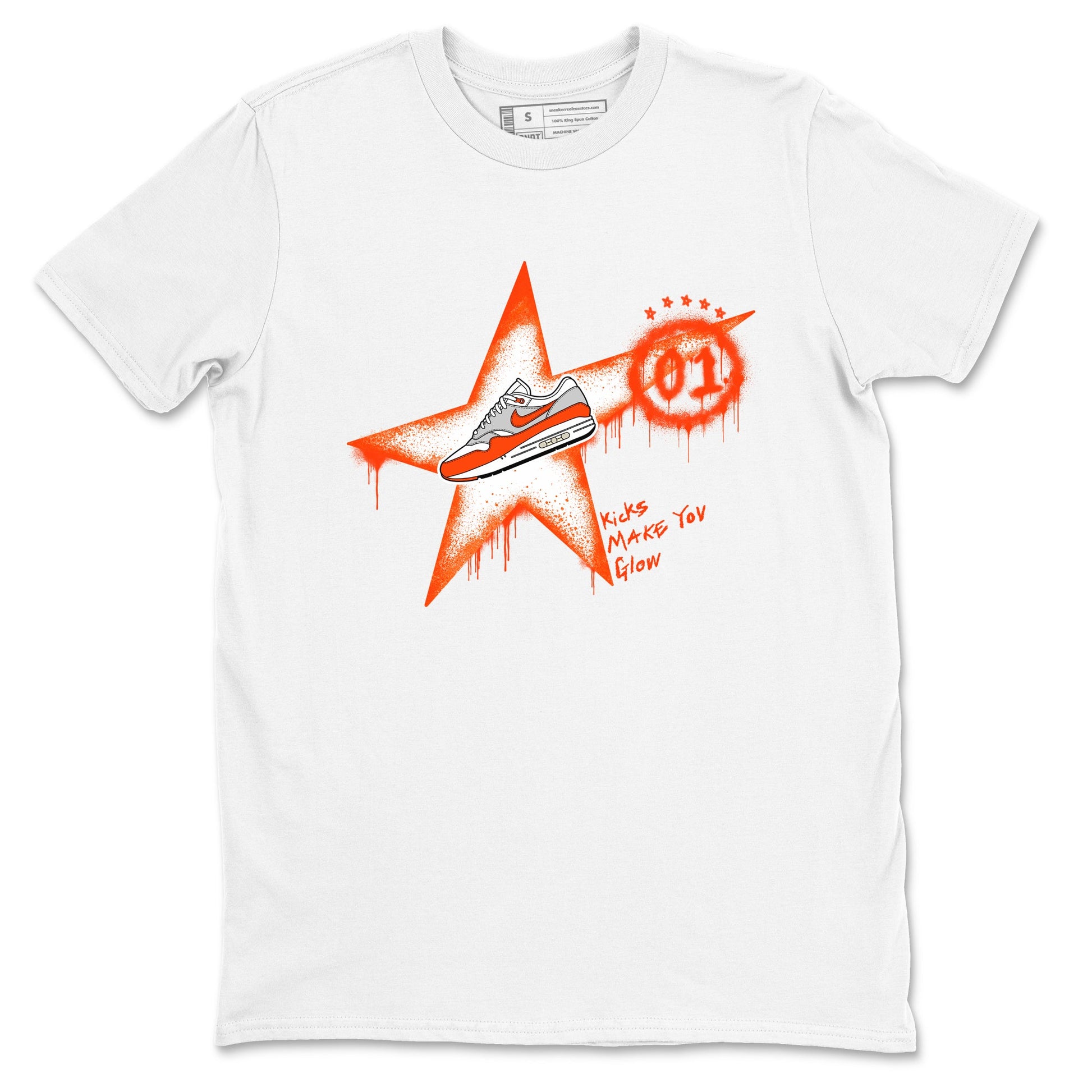 Air Max 1 OG '86 'Summit White and Cosmic Clay shirts to match jordans Kicks Make You Glow sneaker match tees Air Max 1 Cosmic Clay match shoes to clothes SNRT Sneaker Tees unisex cotton White 2 shirts
