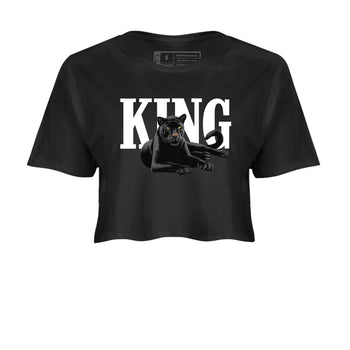 Sneaker match tees – Sneaker Tees To Match Air Jordan 4 Black Cat Shoes – King Black Cat 2 Crop T-Shirt Black 2