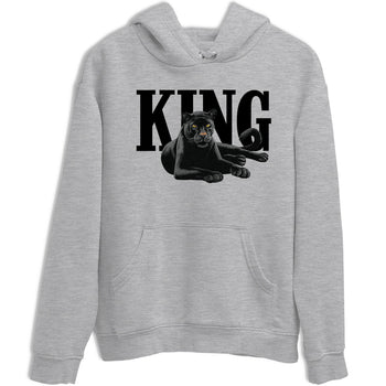 Sneaker match tees – Sneaker Tees To Match Air Jordan 4 Black Cat Shoes – King Black Cat 2 Tee Heather Grey 2