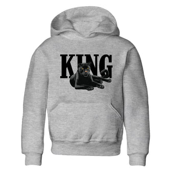 Sneaker match tees – Sneaker Tees To Match Air Jordan 4 Black Cat Shoes – King Black Cat 2 Kids T-Shirt Heather Grey 2