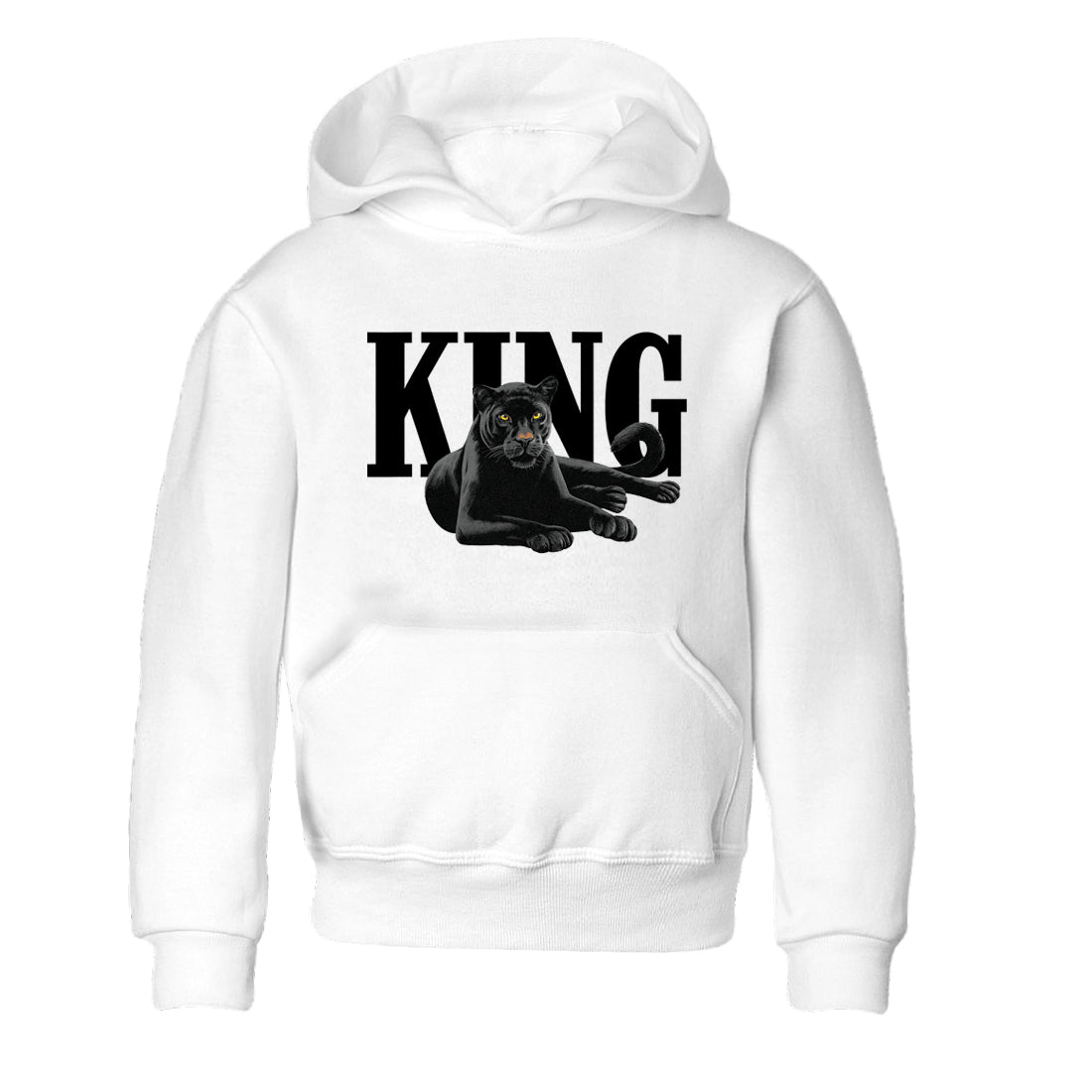 Sneaker match tees – Sneaker Tees To Match Air Jordan 4 Black Cat Shoes – King Black Cat 2 Kids T-Shirt White 2