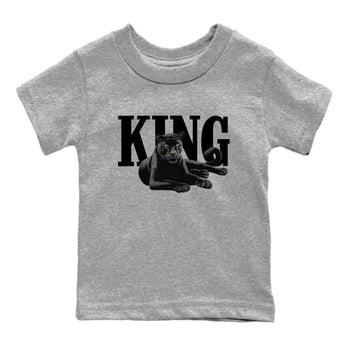 Sneaker match tees – Sneaker Tees To Match Air Jordan 4 Black Cat Shoes – King Black Cat 2 Kids T-Shirt Heather Grey 2