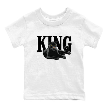 Sneaker match tees – Sneaker Tees To Match Air Jordan 4 Black Cat Shoes – King Black Cat 2 Kids T-Shirt White 2