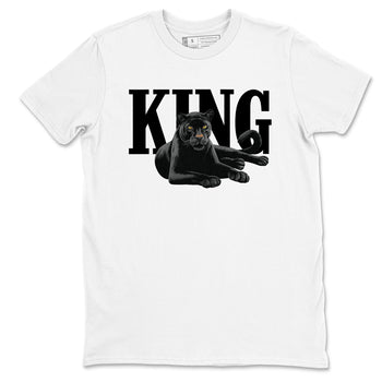 Sneaker match tees – Sneaker Tees To Match Air Jordan 4 Black Cat Shoes – King Black Cat 2 Tee White 2