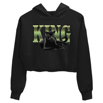 Sneaker match tees – Sneaker Tees To Match Air Foamposite One Pine Green Shoes – King Black Cat Crop T-Shirt Black 2