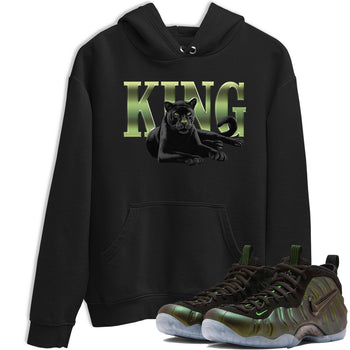 Sneaker match tees – Sneaker Tees To Match Air Foamposite One Pine Green Shoes – King Black Cat Tee Black 1