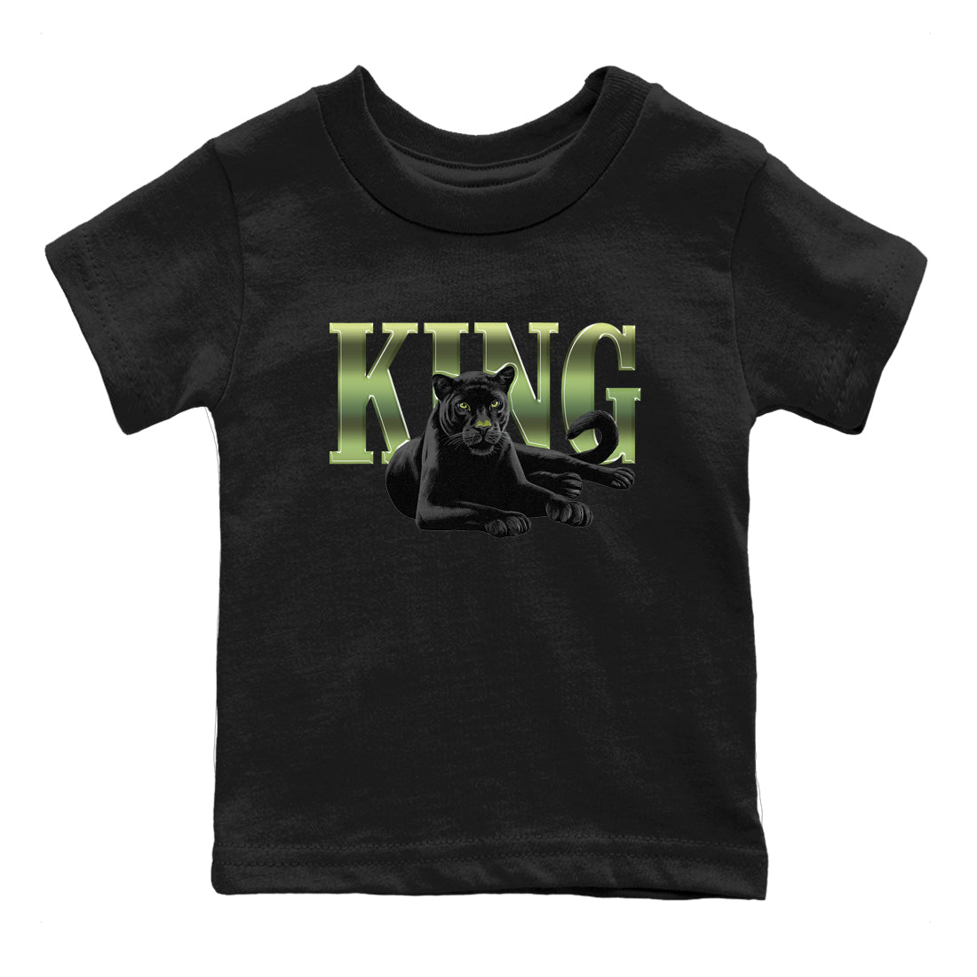 Sneaker match tees – Sneaker Tees To Match Air Foamposite One Pine Green Shoes – King Black Cat Kids T-Shirt Black 2