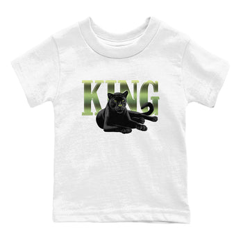 Sneaker match tees – Sneaker Tees To Match Air Foamposite One Pine Green Shoes – King Black Cat Kids T-Shirt White 2