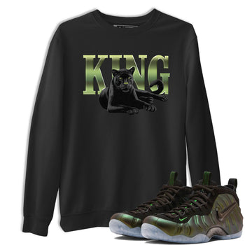 Sneaker match tees – Sneaker Tees To Match Air Foamposite One Pine Green Shoes – King Black Cat Tee Black 1