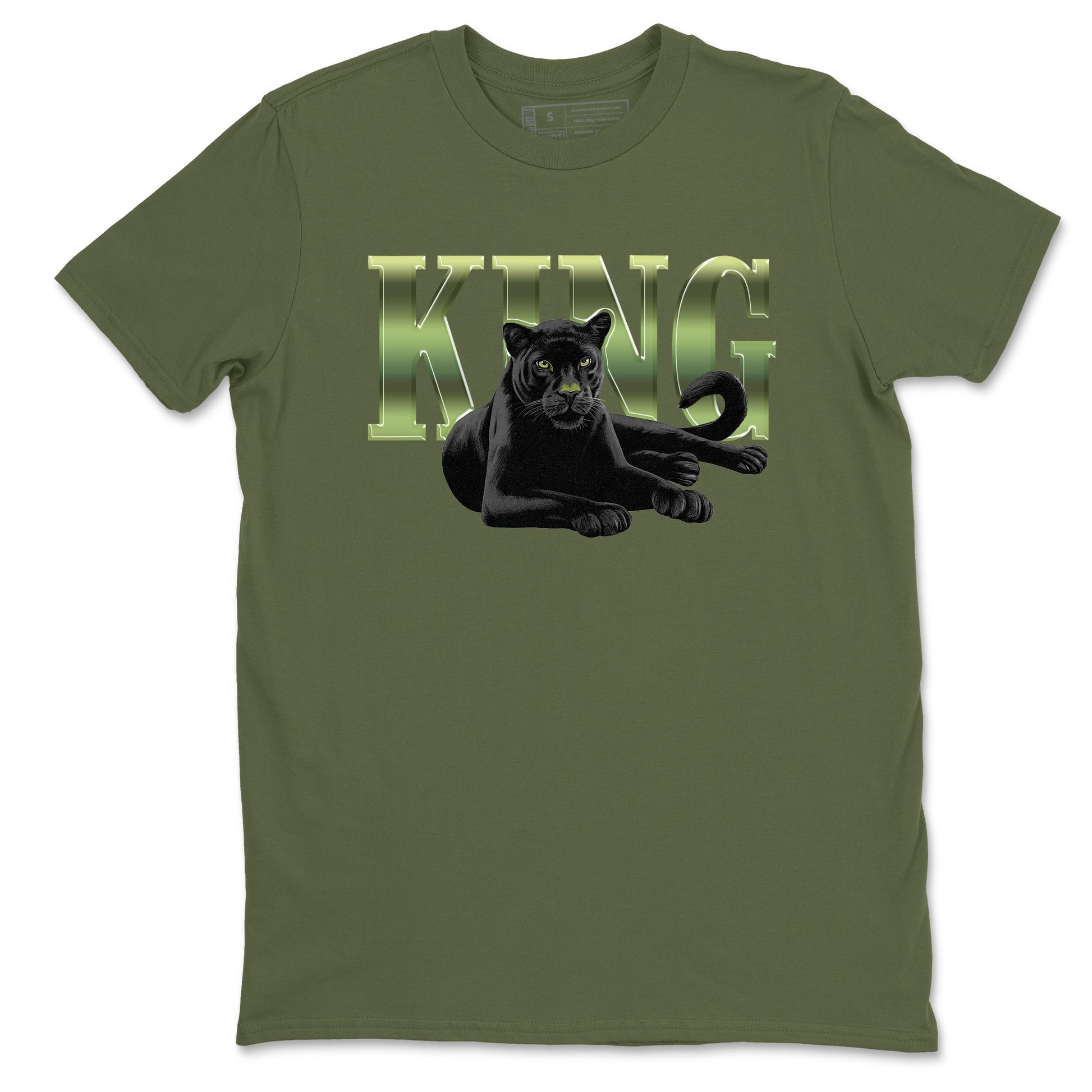 Sneaker match tees – Sneaker Tees To Match Air Foamposite One Pine Green Shoes – King Black Cat Tee Military Green 2