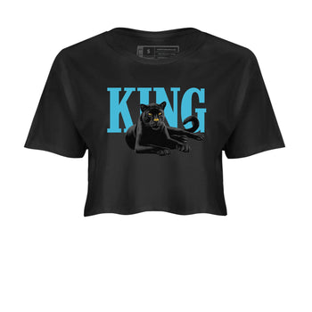 Sneaker match tees – Sneaker Tees To Match Air Jordan 11 Gamma Shoes – King Black Cat Crop T-Shirt Black 2
