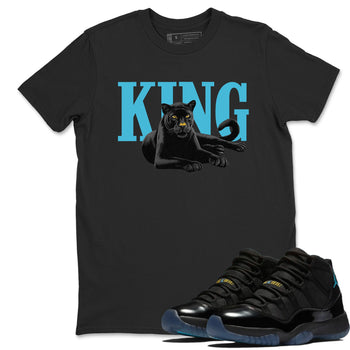 Sneaker match tees – Sneaker Tees To Match Air Jordan 11 Gamma Shoes – King Black Cat Tee Black 1