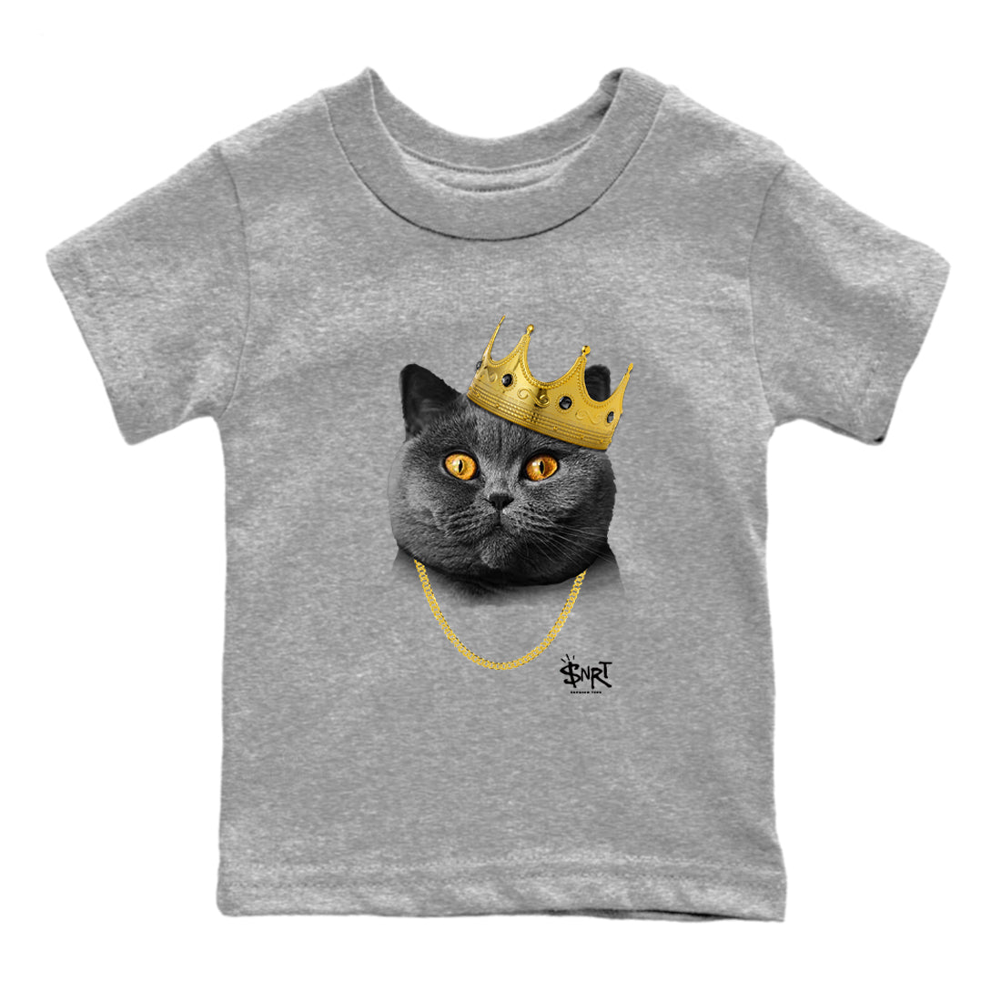 4s Black Cat shirts to match jordans King Black Cat sneaker match tees Air Jordan 4 Black Cat match shoes to clothes SNRT Sneaker Tees Youth Baby Heather Grey 2 tee