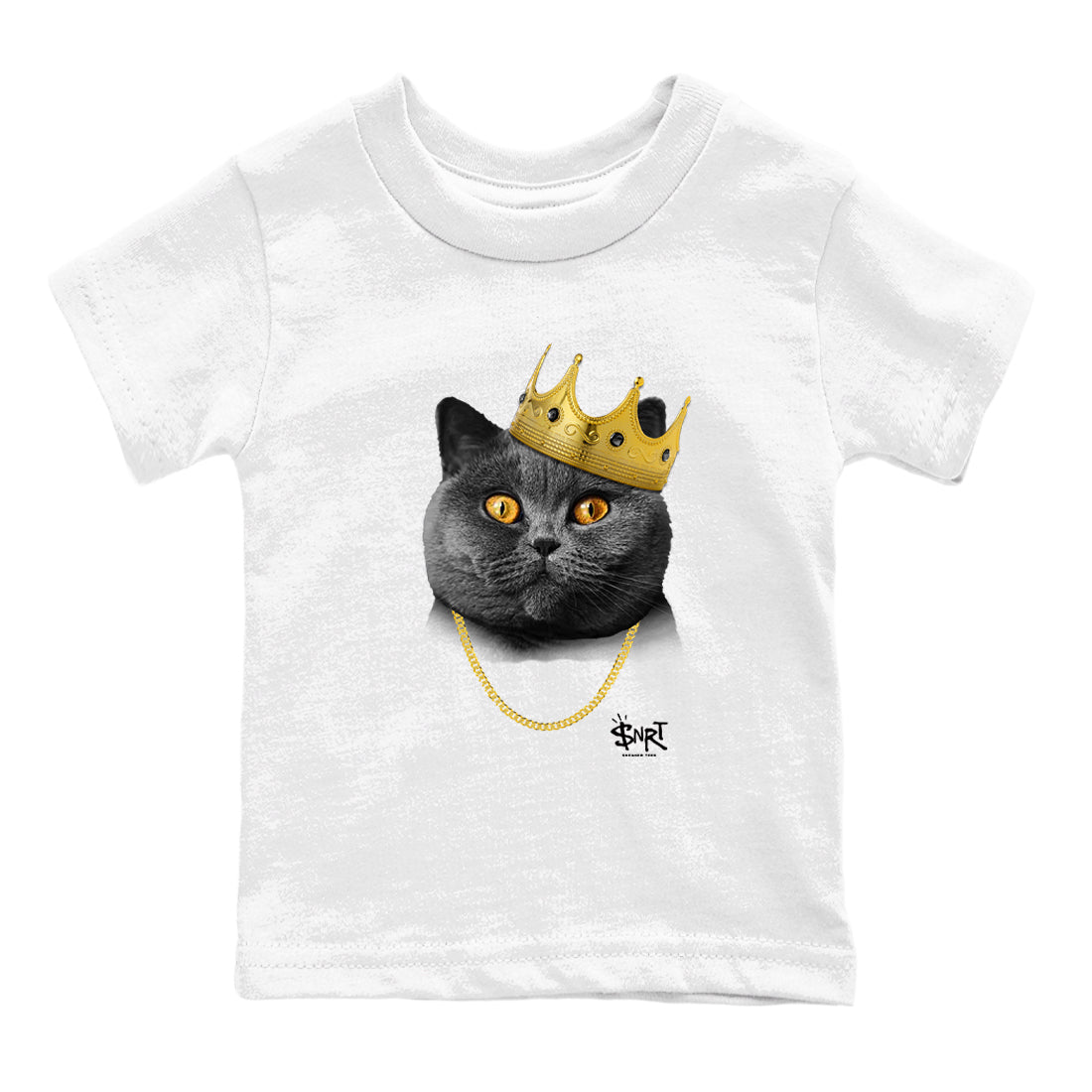 4s Black Cat shirts to match jordans King Black Cat sneaker match tees Air Jordan 4 Black Cat match shoes to clothes SNRT Sneaker Tees Youth Baby White 2 tee