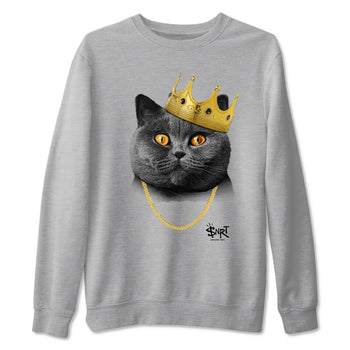 4s Black Cat shirts to match jordans King Black Cat sneaker match tees Air Jordan 4 Black Cat match shoes to clothes SNRT Sneaker Tees unisex cotton Heather Grey 2 shirts