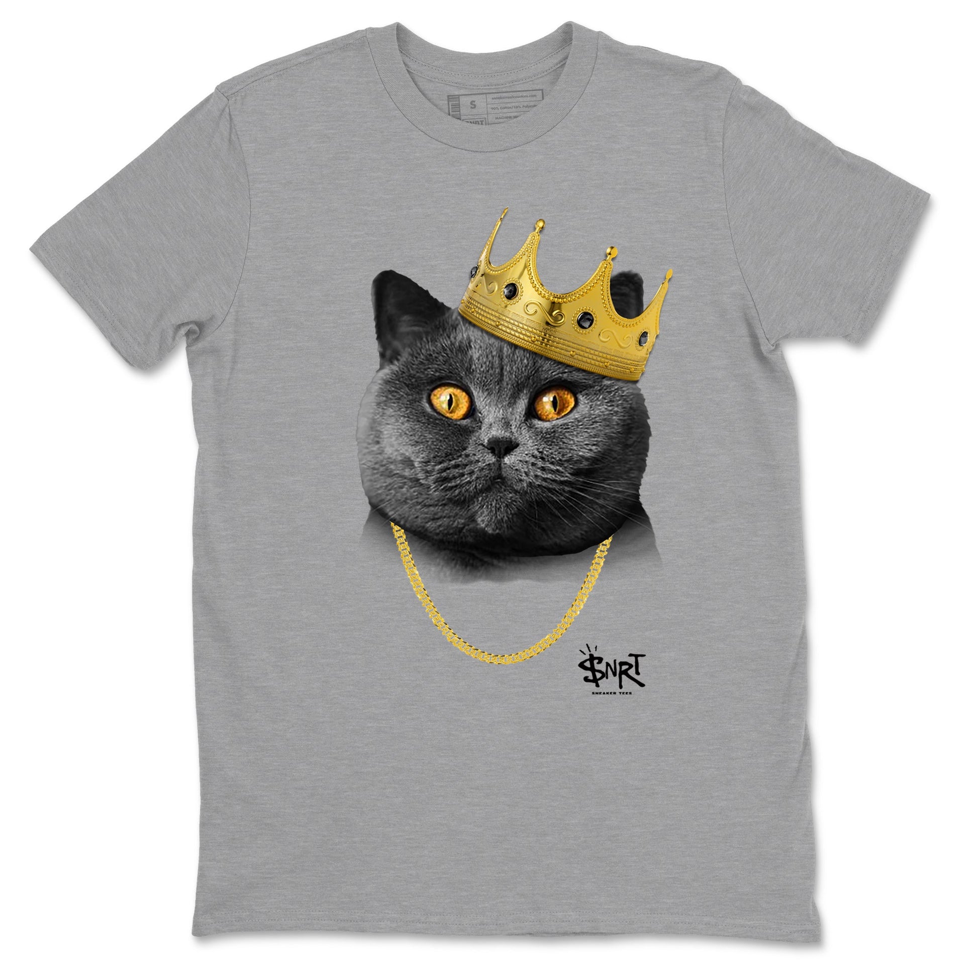 4s Black Cat shirts to match jordans King Black Cat sneaker match tees Air Jordan 4 Black Cat match shoes to clothes SNRT Sneaker Tees unisex cotton Heather Grey 2 shirts