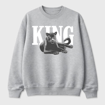 Sneaker outfits graphic tee – Sneaker Tees To Match Air Jordan 5 Wolf Grey Sneakers – King Black Cat Tee Heather Grey 2