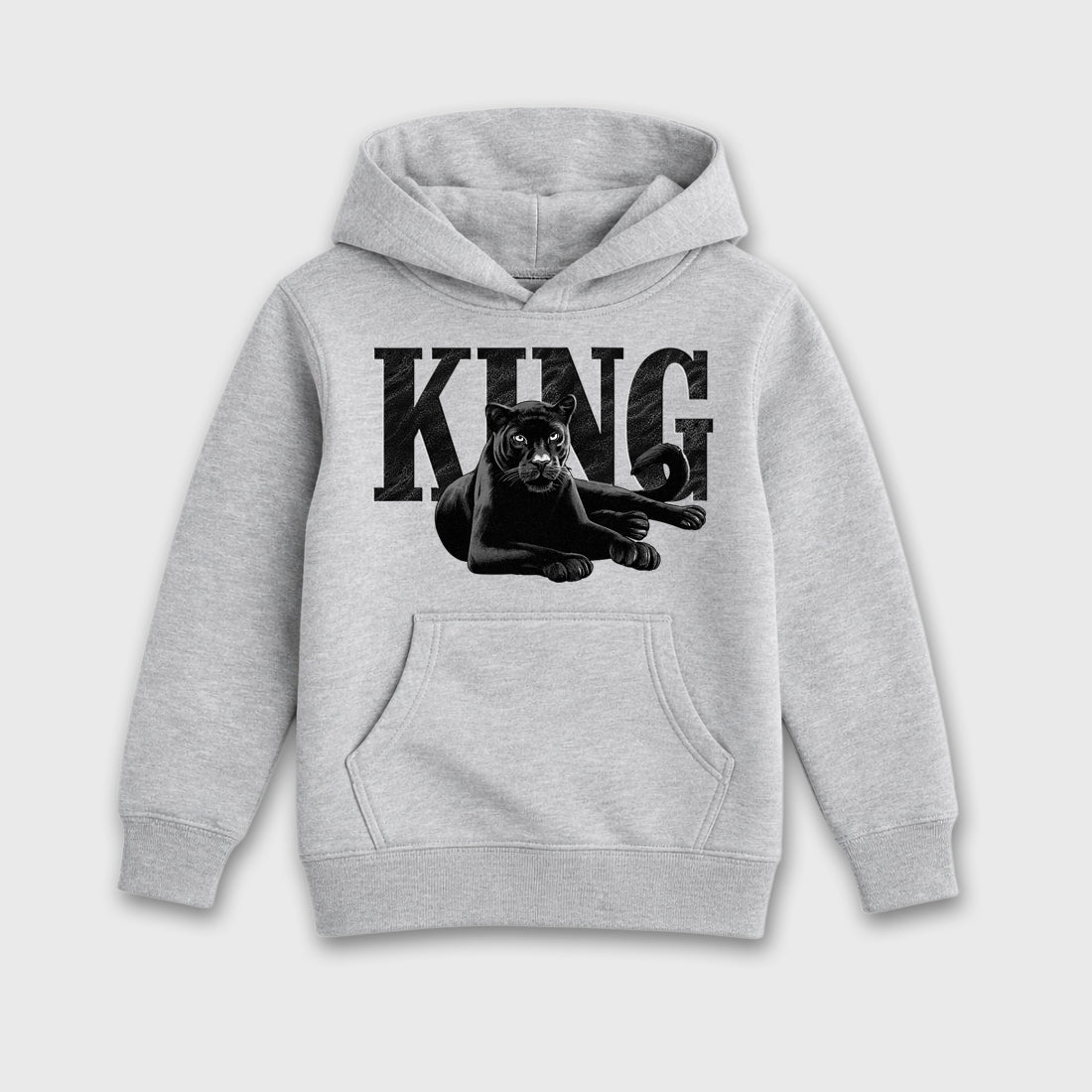 Sneaker match tees – Sneaker Tees To Match Air Jordan 6 Cap and Gown Shoes – King Black Cat Kids T-Shirt Heather Grey 2