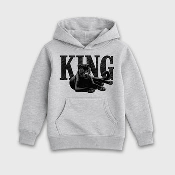 Sneaker match tees – Sneaker Tees To Match Air Jordan 6 Cap and Gown Shoes – King Black Cat Kids T-Shirt Heather Grey 2