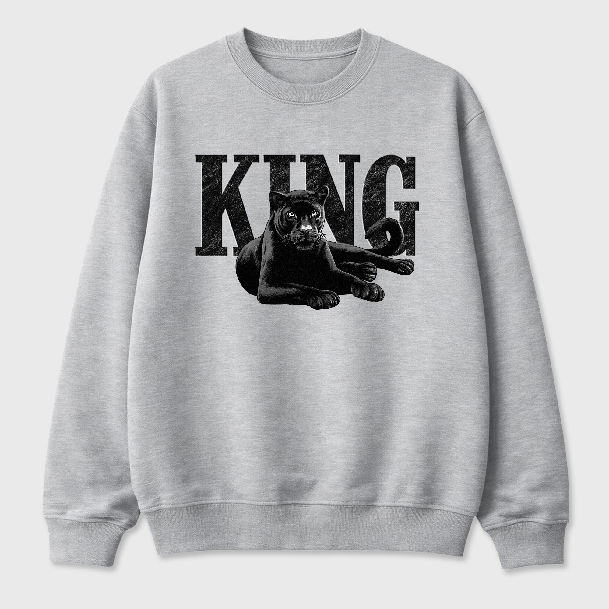 Sneaker match tees – Sneaker Tees To Match Air Jordan 6 Cap and Gown Shoes – King Black Cat Tee Heather Grey 2