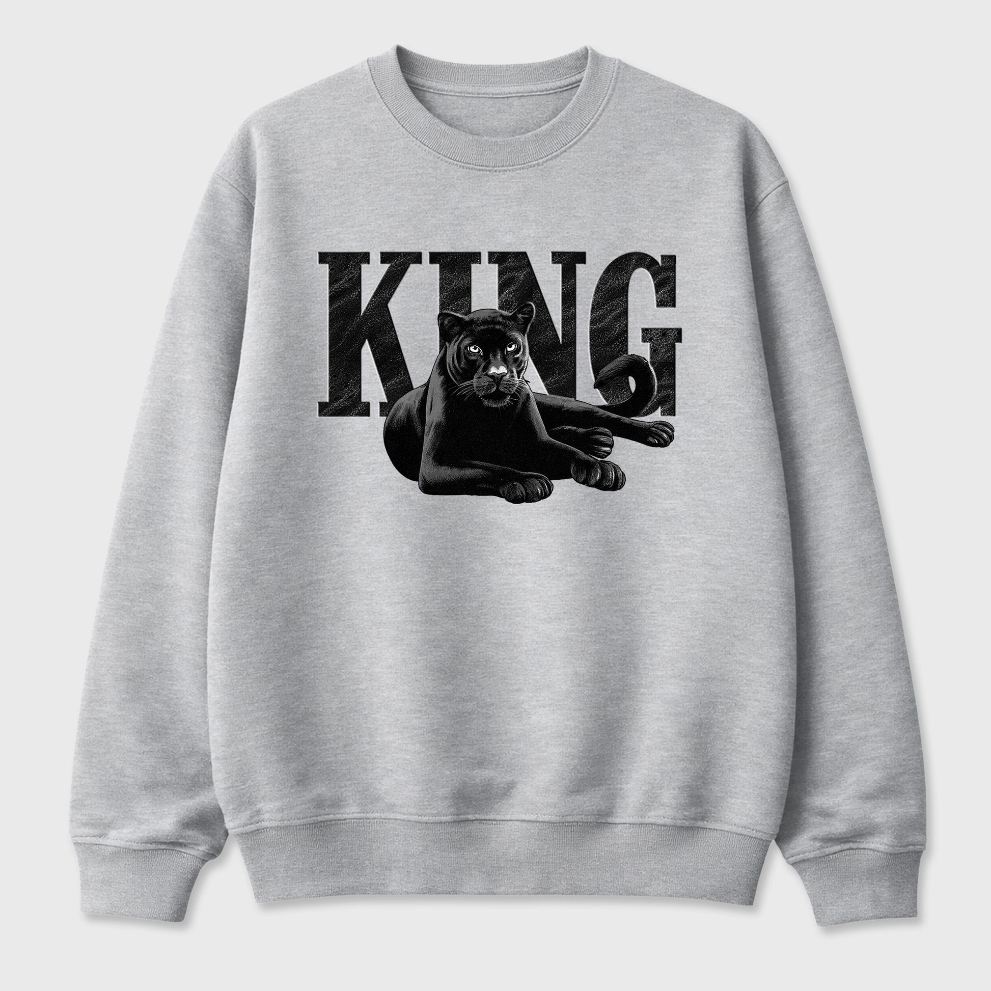 Sneaker match tees – Sneaker Tees To Match Air Jordan 6 Cap and Gown Shoes – King Black Cat Tee Heather Grey 2