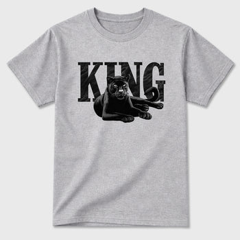 Sneaker match tees – Sneaker Tees To Match Air Jordan 6 Cap and Gown Shoes – King Black Cat Tee Heather Grey 2