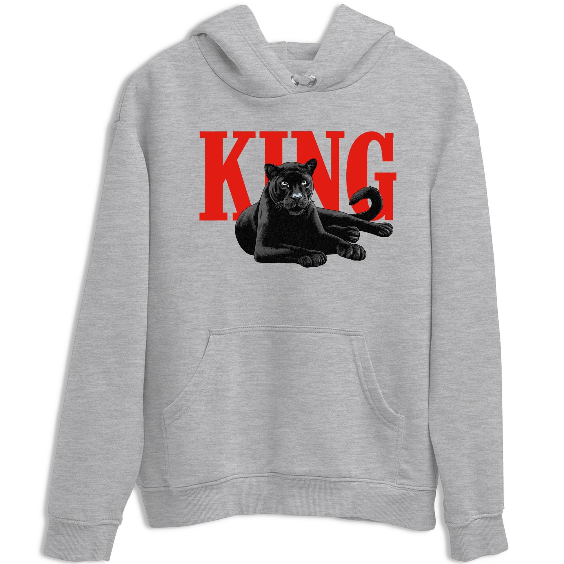 Perfect Valentine's Day Gifts graphic tee  – Sneaker Tees To Match Air Jordan 6 Reverse Infrared – King Black Cat Tee Heather Grey 2