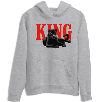 Perfect Valentine's Day Gifts graphic tee  – Sneaker Tees To Match Air Jordan 6 Reverse Infrared – King Black Cat Tee Heather Grey 2