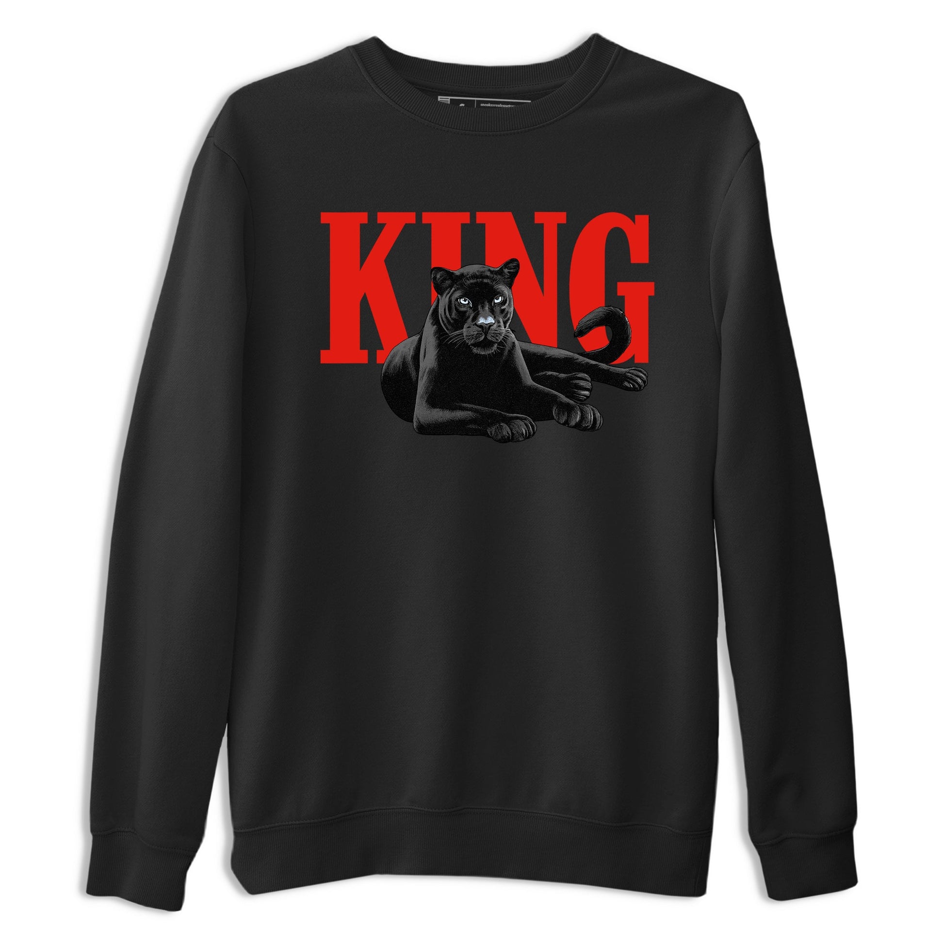 Perfect Valentine's Day Gifts graphic tee  – Sneaker Tees To Match Air Jordan 6 Reverse Infrared – King Black Cat Tee Black 2