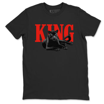 Perfect Valentine's Day Gifts graphic tee  – Sneaker Tees To Match Air Jordan 6 Reverse Infrared – King Black Cat Tee Black 2