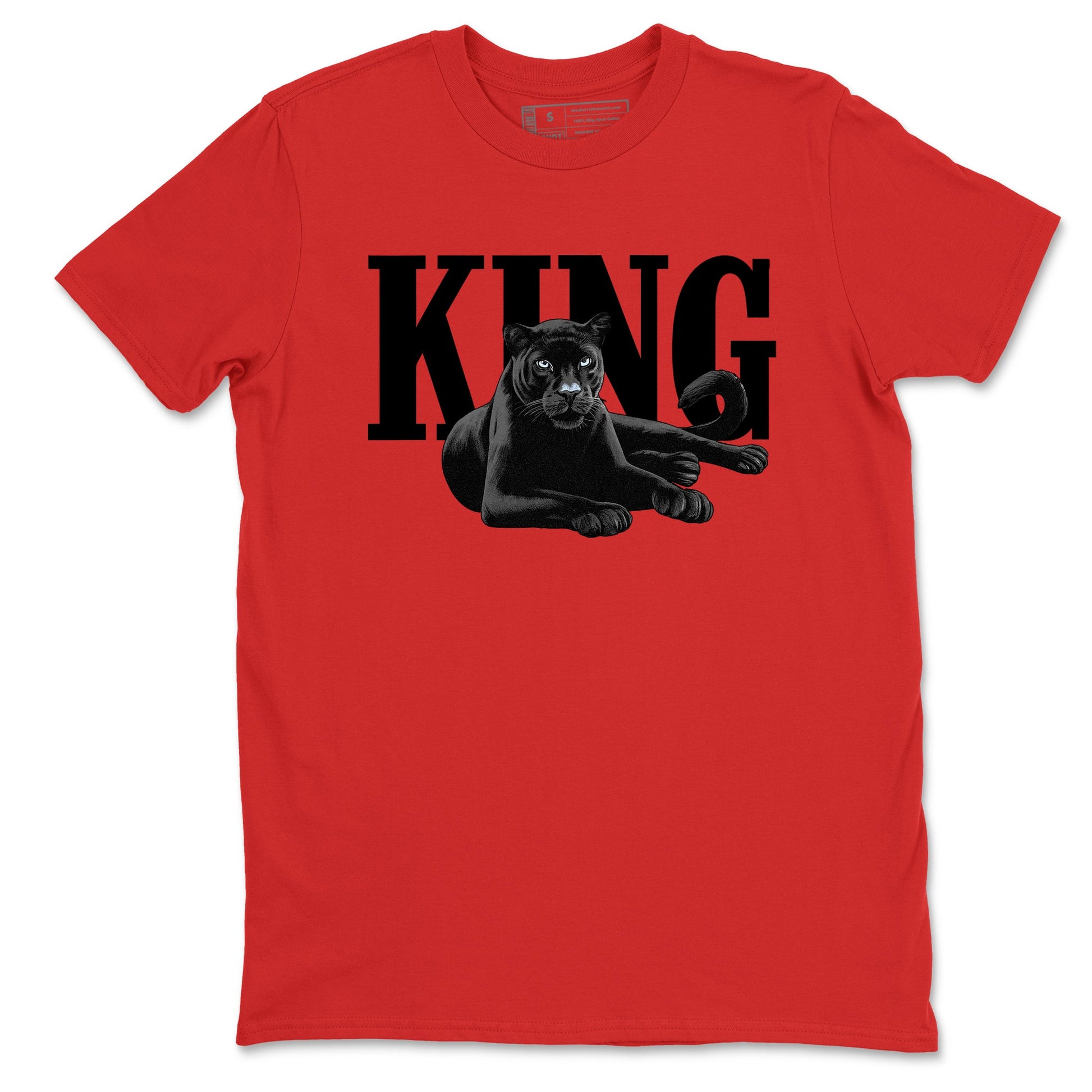 Perfect Valentine's Day Gifts graphic tee  – Sneaker Tees To Match Air Jordan 6 Reverse Infrared – King Black Cat Tee Red 2