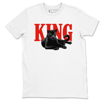 Perfect Valentine's Day Gifts graphic tee  – Sneaker Tees To Match Air Jordan 6 Reverse Infrared – King Black Cat Tee White 2