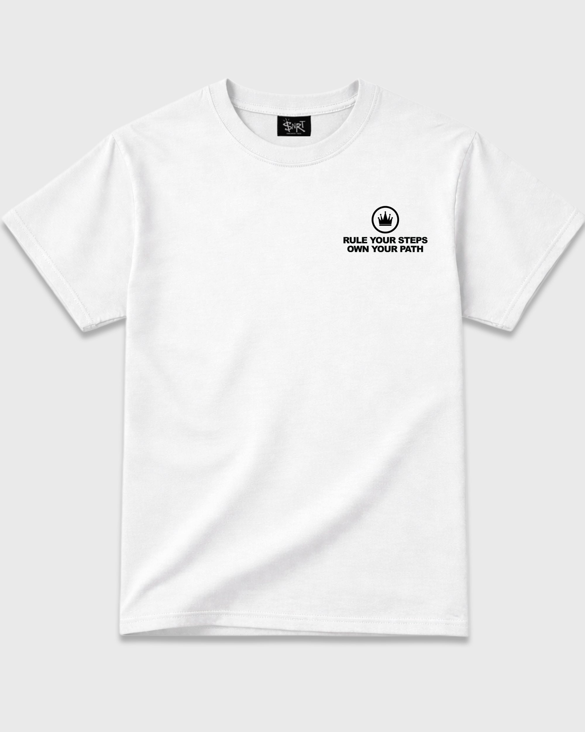 King Graffiti White Graphic T-Shirt - 3, sneaker matching shirt designed to pair with Air Foamposite Pro Green Camo sneakers for a coordinated streetwear outfit.