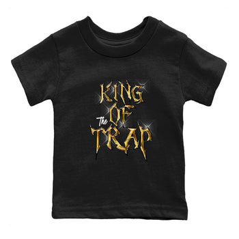 Air Jordan 1 High OG Black Metallic Gold shirts to match jordans King Of The Trap sneaker match tees Jordan 1 Black Metallic Gold SNRT Sneaker Tees streetwear brand Baby and Youth Black 2 cotton tee