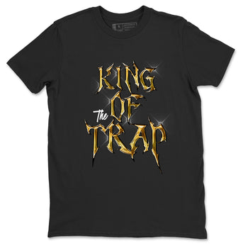 Air Jordan 1 High OG Black Metallic Gold shirts to match jordans King Of The Trap sneaker match tees Jordan 1 Black Metallic Gold SNRT Sneaker Tees streetwear brand Black 2 unisex cotton tee
