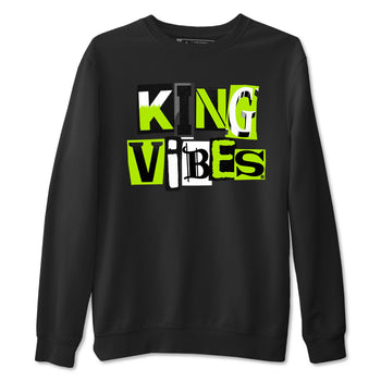 Foams One Black Volt best t shirts to wear with jordans King Vibes sneaker match tees Air Foamposite One Black Volt match shoes to clothes SNRT Sneaker Tees unisex cotton Black 2 shirts